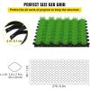 imageVEVOR Ground Grid 1885 lbs per Sq Ft Load Geo Grid 3quot Depth Permeable Stabilization System for DIY Patio Walkway Shed Base Light Vehicle Driveway Parking Lot Grass and Gravel27ft x 4ft
