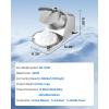 imageVEVOR Ice Crusher Machine 286lbs Per Hour Electric 4 Blades Snow Cone Maker Stainless Steel Shaved Ice Machine with Bowl and Cover 300W 2000RPM IceShaver for Home and Commercial Use SilverSilver