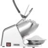 imageVEVOR Ice Crusher Machine 286lbs Per Hour Electric 4 Blades Snow Cone Maker Stainless Steel Shaved Ice Machine with Bowl and Cover 300W 2000RPM IceShaver for Home and Commercial Use SilverSilver