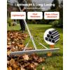 imageVEVOR Landscape Rake 36 inch Wide Head 102 inch Handle Large Heavy Duty Aluminum Landscaping Leaf Rake Tool Asphalt Level for Loosening Soil Garden ampamp Yard Pond Gravel ampamp Beach Lawn Care 52ft Rope