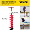 imageVEVOR Nylon Ice Auger Drill Bit 8quot Diameter 39quot Length Cordless Ice Augers for Ice Fishing with Extra 134in Extension Rod Drill Adapter Top Plate and Blade GuardVersion 10