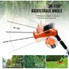 imageVEVOR Pole Cordless Hedge Trimmer 20V Electric Bush Trimmer Kit with 18 inch DoubleEdged Steel Blade 74quot94quot Telescoping Design for High Branches20Ah Battery ampamp Fast Charger IncludedPole Cordless Hedge Trimmer