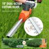 imageVEVOR Pole Cordless Hedge Trimmer 20V Electric Bush Trimmer Kit with 18 inch DoubleEdged Steel Blade 74quot94quot Telescoping Design for High Branches20Ah Battery ampamp Fast Charger IncludedPole Cordless Hedge Trimmer