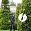 imageVEVOR Pole Cordless Hedge Trimmer 20V Electric Bush Trimmer Kit with 18 inch DoubleEdged Steel Blade 74quot94quot Telescoping Design for High Branches20Ah Battery ampamp Fast Charger IncludedPole Cordless Hedge Trimmer