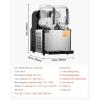 imageVEVOR Slushie Machine 3L08 Gallons FoodGrade PC Tank Margarita Machine 290W Slushy Machine for Home Stainless Steel Smoothie Frozen Drink Maker for Supermarkets Cafes Restaurants Bars4L2