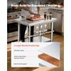 imageVEVOR Stainless Steel Table 24 x 354 Inches Food Prep Worktable with Wheels Kitchen Prep Table with Adjustable Undershelf Workstations for Commercial Kitchen Restaurant Hotel and Garage Outdoor2430