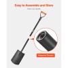 imageVEVOR Trench Shovel 4 in Blade HeavyDuty Trenching Shovel Narrow Spade Trench Digger with Fiberglass Handle and NonSlip Grip for Gardening Digging Holes Trenching and Planting 56 in LongSquare Shovel
