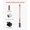 imageVEVOR Trench Shovel 4 in Blade HeavyDuty Trenching Shovel Narrow Spade Trench Digger with Fiberglass Handle and NonSlip Grip for Gardening Digging Holes Trenching and Planting 56 in LongTrench Shovel