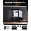 imageVEVOR Under Counter Ice Maker Machine Crescent Ice 25 LbsDay Stainless Steel Built in Ice Maker with Reversible Door 22Lbs Storage Ice Maker Machine for Commercial Home Kitchen No Drain RequiredCrescent Ice