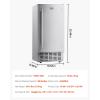 imageVEVOR Under Counter Ice Maker Machine Crescent Ice 25 LbsDay Stainless Steel Built in Ice Maker with Reversible Door 22Lbs Storage Ice Maker Machine for Commercial Home Kitchen No Drain RequiredNugget Ice with Drain