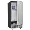 imageVEVOR Under Counter Ice Maker Machine Crescent Ice 25 LbsDay Stainless Steel Built in Ice Maker with Reversible Door 22Lbs Storage Ice Maker Machine for Commercial Home Kitchen No Drain RequiredCube Ice with Drain
