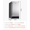 imageVEVOR Under Counter Ice Maker Machine Crescent Ice 25 LbsDay Stainless Steel Built in Ice Maker with Reversible Door 22Lbs Storage Ice Maker Machine for Commercial Home Kitchen No Drain RequiredCube Ice