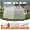 imageVEVOR Walkin Tunnel Greenhouse 146x64x63 ft Hoop House Greenhouse Tunnel Plant Hot House with Galvanized Steel Frame Green PE Cover Rollup Zipper Door and 8 Windows for Outdoorwhite