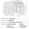 imageVEVOR Walkin Tunnel Greenhouse 146x64x63 ft Hoop House Greenhouse Tunnel Plant Hot House with Galvanized Steel Frame Green PE Cover Rollup Zipper Door and 8 Windows for Outdoorwhite
