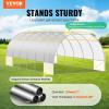 imageVEVOR Walkin Tunnel Greenhouse 146x64x63 ft Hoop House Greenhouse Tunnel Plant Hot House with Galvanized Steel Frame Green PE Cover Rollup Zipper Door and 8 Windows for Outdoorwhite