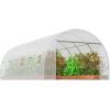 imageVEVOR Walkin Tunnel Greenhouse 146x64x63 ft Hoop House Greenhouse Tunnel Plant Hot House with Galvanized Steel Frame Green PE Cover Rollup Zipper Door and 8 Windows for Outdoorwhite
