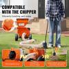 imageVEVOR Wood Chipper Shredder Mulcher Leaf Vacuum Kit 43 Inch x 131 ft Heavy Duty Universal Woodchipper Accessory 4 inch Diameter for Large Volume FeedingFit Mainstream Brand Chipper NOT Included