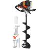 imageVEVOR 52CC Gas Powered Ice Auger for Ice Fishing 2Stroke 8quot Diameter Ice Fishing Augers with Drill Adapter Blade Guard and EPA Certificate