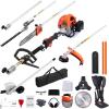 26cc 7-in-1 Gas Hedge Trimmer  Weed Eater  String Trimmer  3T&40T Brush Cutter  Edger  Pole Saw Chainsaw Pruner