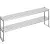 imageVEVOR Double Tier Stainless Steel Overshelf 12 x 72 Inch Double Deck Height Adjustable Prep Work Table for Kitchen Restaurant and Workshop12 x 72 x 24 inch