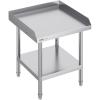 imageVEVOR Stainless Steel Work Table 24 x 24 x 26 Inch Commercial Food Prep Worktable 3Sided Backsplash Heavy Duty Prep Worktable Metal Work Table with Adjustable Height for Restaurant Home Hotel
