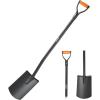 imageVEVOR Trench Shovel 4 in Blade HeavyDuty Trenching Shovel Narrow Spade Trench Digger with Fiberglass Handle and NonSlip Grip for Gardening Digging Holes Trenching and Planting 56 in LongSquare Shovel