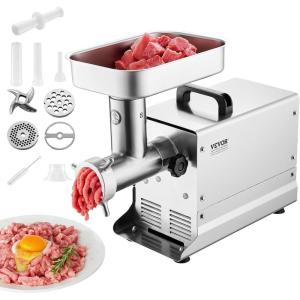imageVEVOR Meat Grinder 075 HP 550W 9 LbsMin Electric Meat Grinders with Blade Grinding Plate Sausage Maker Stainless Steel Commercial Meat Mincer for Kitchen Restaurant Butcher Store ETL Listed8 420LBH