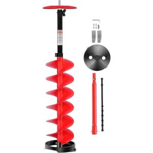 imageVEVOR Nylon Ice Auger Drill Bit 8quot Diameter 39quot Length Cordless Ice Augers for Ice Fishing with Extra 134in Extension Rod Drill Adapter Top Plate and Blade GuardVersion 20