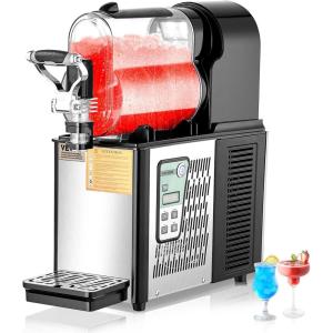 imageVEVOR Slushie Machine 3L08 Gallons FoodGrade PC Tank Margarita Machine 290W Slushy Machine for Home Stainless Steel Smoothie Frozen Drink Maker for Supermarkets Cafes Restaurants Bars3L