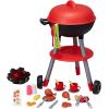 imageVEVOR 28 PCS BBQ Grill Playset Kids Toys Kitchen Playset with Sound ampamp Light Little Chef Play Interactive Grill Play Food Cooking Playset Barbecue Toy Grill for Toddlers Boys Girls 35 Birthday Gift