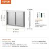 imageVEVOR BBQ Access Door 24W x 24H Inch Grill Door Double Door Brushed Stainless Steel Outdoor Kitchen Doors for BBQ Island Grilling Station305inch x 21inch