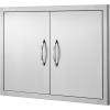 imageVEVOR BBQ Access Door 24W x 24H Inch Grill Door Double Door Brushed Stainless Steel Outdoor Kitchen Doors for BBQ Island Grilling Station305inch x 21inch