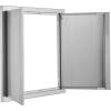 imageVEVOR BBQ Double Outdoor Kitchen Door 26W x 24H Inch Stainless Steel Flush Mount Vertical Wall Door with Recessed Handles for Grilling StationModern