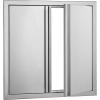 imageVEVOR BBQ Double Outdoor Kitchen Door 26W x 24H Inch Stainless Steel Flush Mount Vertical Wall Door with Recessed Handles for Grilling StationNEW