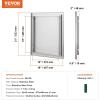 imageVEVOR BBQ Double Outdoor Kitchen Door 26W x 24H Inch Stainless Steel Flush Mount Vertical Wall Door with Recessed Handles for Grilling StationNEW