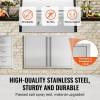 imageVEVOR BBQ Double Outdoor Kitchen Door 26W x 24H Inch Stainless Steel Flush Mount Vertical Wall Door with Recessed Handles for Grilling StationNEW
