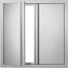 imageVEVOR BBQ Double Outdoor Kitchen Door 26W x 24H Inch Stainless Steel Flush Mount Vertical Wall Door with Recessed Handles for Grilling StationNEW