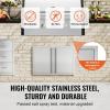 imageVEVOR BBQ Double Outdoor Kitchen Door 26W x 24H Inch Stainless Steel Flush Mount Vertical Wall Door with Recessed Handles for Grilling StationNEW