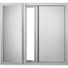 imageVEVOR BBQ Double Outdoor Kitchen Door 26W x 24H Inch Stainless Steel Flush Mount Vertical Wall Door with Recessed Handles for Grilling StationNEW