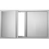 imageVEVOR BBQ Double Outdoor Kitchen Door 26W x 24H Inch Stainless Steel Flush Mount Vertical Wall Door with Recessed Handles for Grilling StationNEW