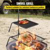 imageVEVOR Campfire Double Layer Over Fire Pit Three Section Height Adjustable Grill Grate for Outdoor Open Flame CookingDouble Layer