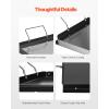 imageVEVOR Carbon Steel Griddle Flat Top Plate Griddle for BBQ CharcoalGas Gril with 2 Handles Rectangular Flat Top Grill with Extra Drain Hole for Tailgating and Party32 x 14 x 19