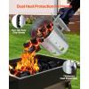 imageVEVOR Charcoal Chimney Starter 4 lbs Large Capacity Coal Fireplace Heavy Duty BBQ Steel Chimney Starter for Charcoal Grill and Barbecues Compact OnTheGo Carbon Lighter and BBQ Grill Tool Silver