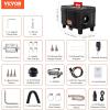imageVEVOR Diesel Heater 8KW DC 12V24V All in One Portable Diesel Air Heater with Bluetooth APP Control Remote Control and LCD Screen Trolley Design 13 Gal Fuel Tank for Trucks Vans RVs CampersGrayBlack