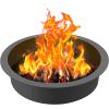 imageVEVOR Fire Pit Ring Fire Pit Insert with Barbecue Fire Ring 35in Outer31In Inner Diameter 85in Height Carbon Steel Liner DIY Campfire Ring AboveInGround for Outdoor Camping BonfiresRound 39 Inch