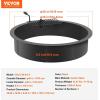 imageVEVOR Fire Pit Ring Fire Pit Insert with Barbecue Fire Ring 35in Outer31In Inner Diameter 85in Height Carbon Steel Liner DIY Campfire Ring AboveInGround for Outdoor Camping BonfiresRound 40 Inch With Barbecue