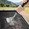 imageVEVOR Grill Brush and Scraper BBQ Brush for Outdoor Grills Stainless Steel Woven Wire Bristle Free Barbecue Brushes for Porcelain Charcoal Grate Cleaner Grill Accessories 17 in