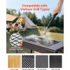 imageVEVOR Grill Brush and Scraper BBQ Brush for Outdoor Grills Stainless Steel Woven Wire Bristle Free Barbecue Brushes for Porcelain Charcoal Grate Cleaner Grill Accessories 17 in