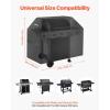 imageVEVOR Grill Cover 52 inch BBQ Covers for Outdoor Grills Waterproof Fade Resistant Weather Resistant Heavy Duty 600D Polyester Easy OnOff with HookandLoop Straps Black