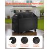 imageVEVOR Grill Cover 52 inch BBQ Covers for Outdoor Grills Waterproof Fade Resistant Weather Resistant Heavy Duty 600D Polyester Easy OnOff with HookandLoop Straps Black